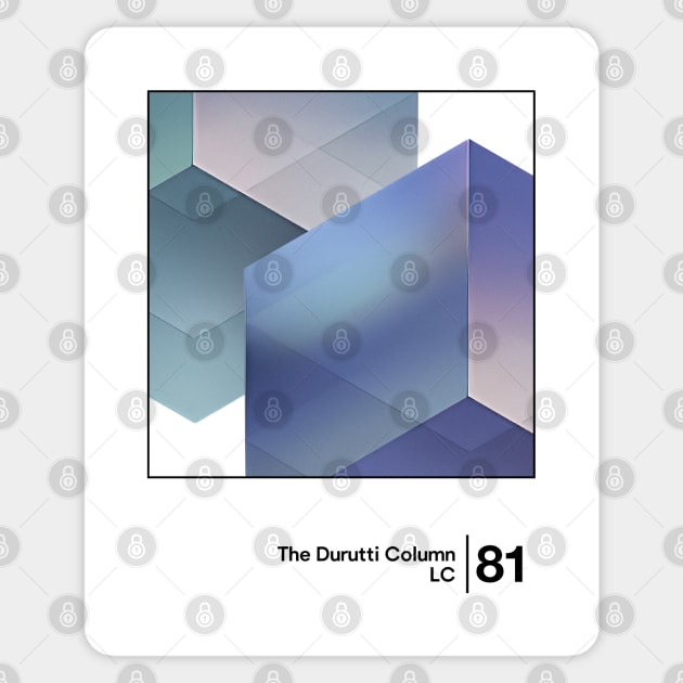 The Durutti Column - LC / Minimal Graphic Design Tribute Sticker by saudade